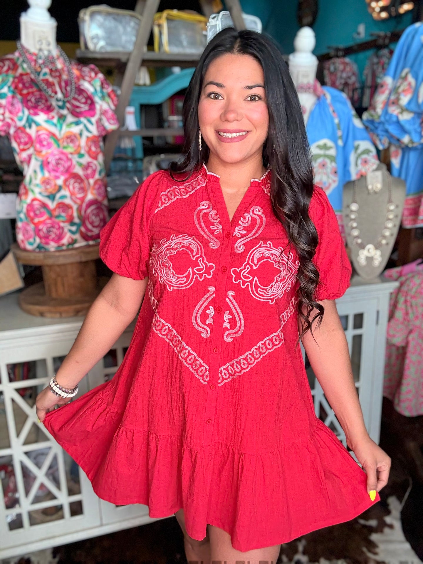 Rose Embroidered Dress
