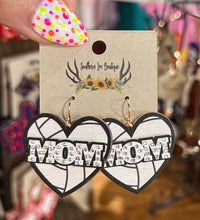Load image into Gallery viewer, Mom Heart Sports Earrings
