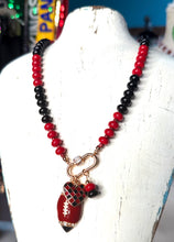 Load image into Gallery viewer, Football Bubble Charm Necklace
