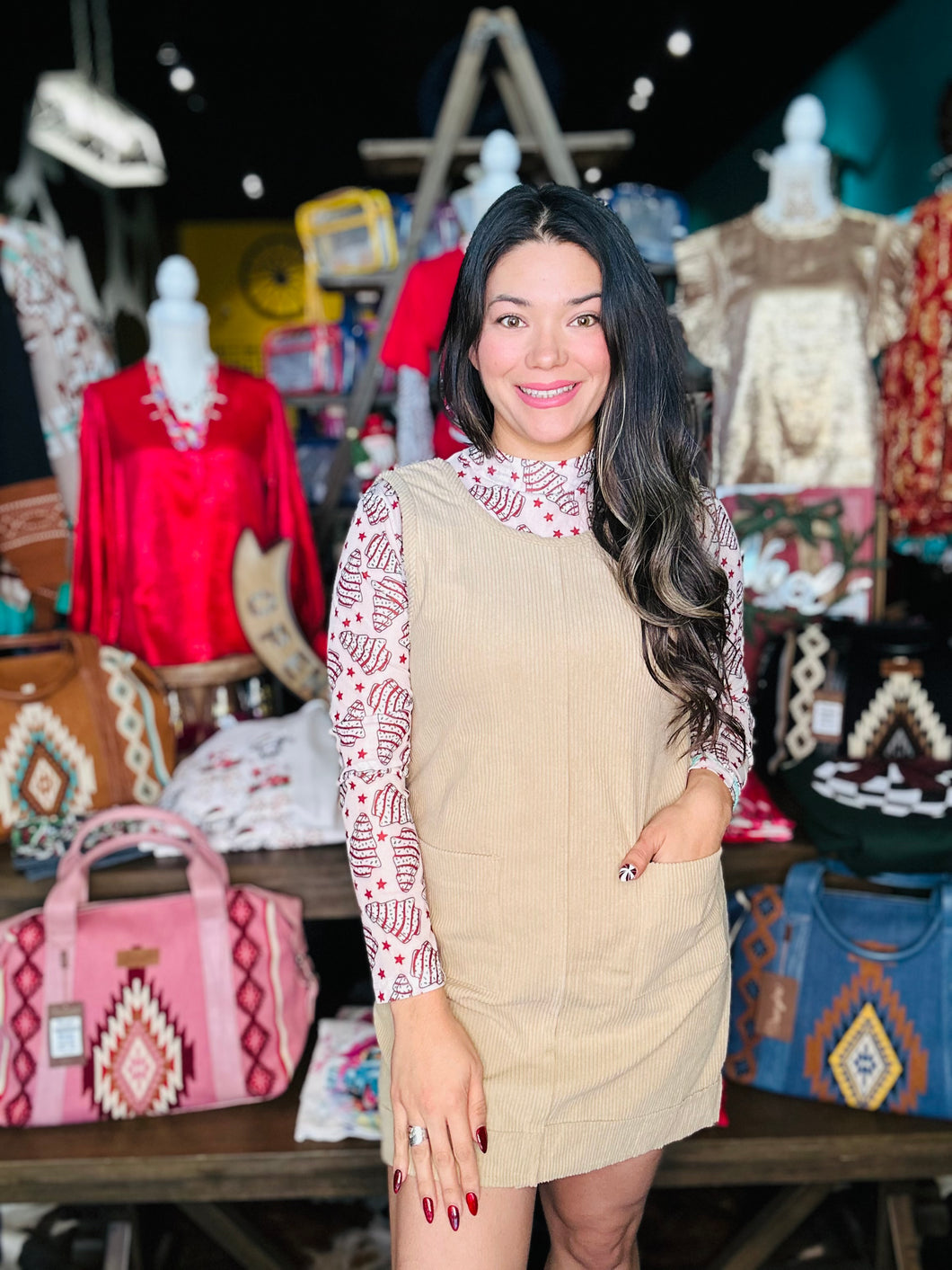 Corduroy Beige Dress