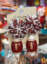 Load image into Gallery viewer, Pom Pom Football Earrings

