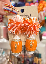 Load image into Gallery viewer, Pom Pom Football Earrings
