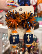 Load image into Gallery viewer, Pom Pom Football Earrings
