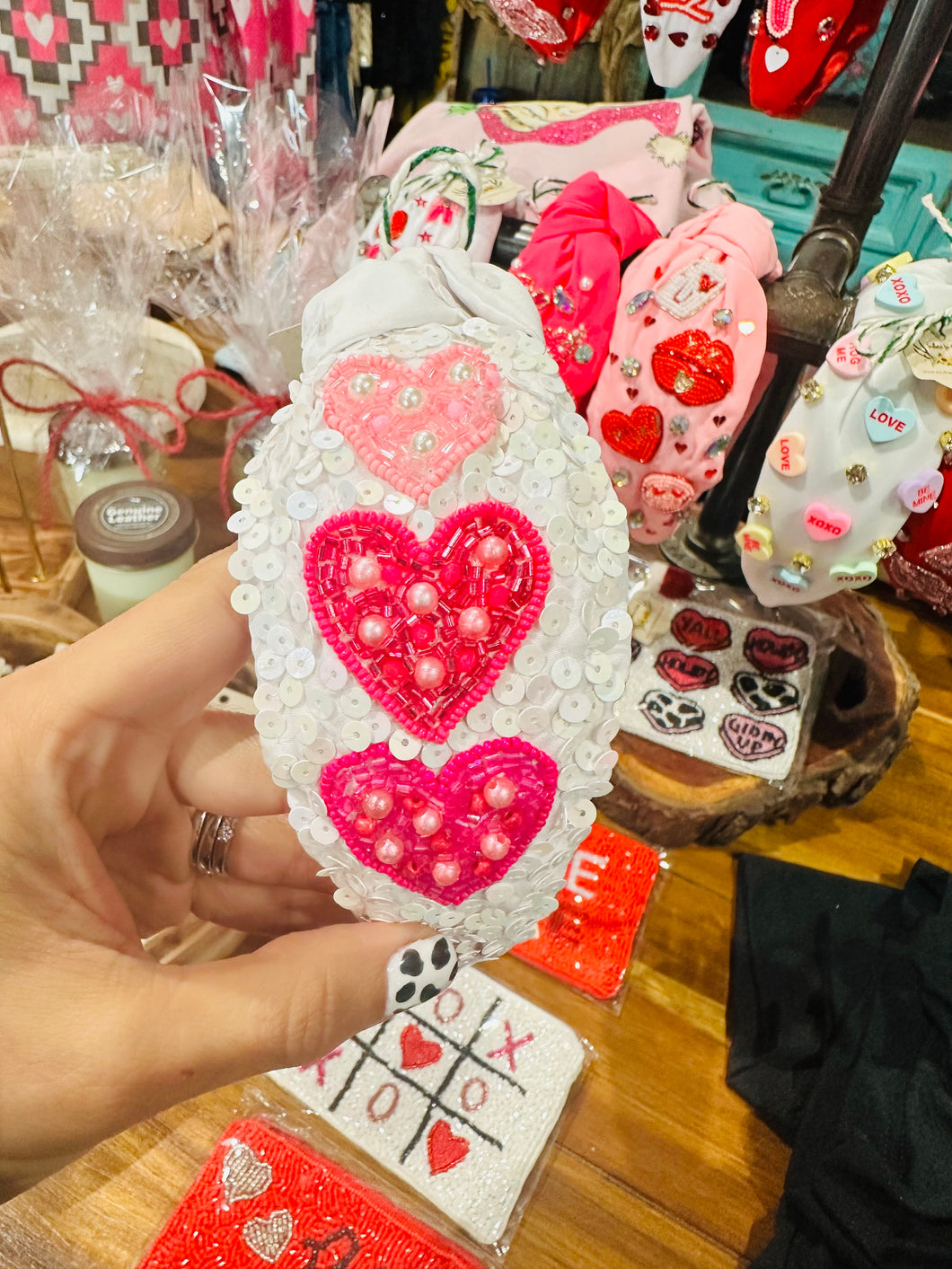 Sequins Heart Headband