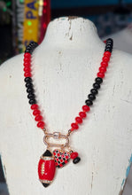 Load image into Gallery viewer, Football Bubble Charm Necklace
