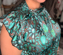 Load image into Gallery viewer, Wild Charm Turquoise Top
