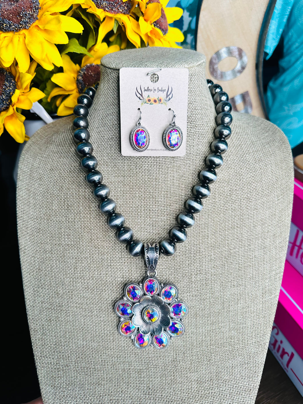 Bloom Necklace Set -Iridescent