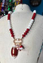 Load image into Gallery viewer, Football Bubble Charm Necklace

