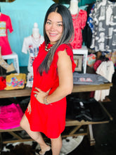 Load image into Gallery viewer, Ruffle Me Red Dress
