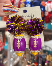 Load image into Gallery viewer, Pom Pom Football Earrings
