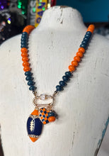 Load image into Gallery viewer, Football Bubble Charm Necklace
