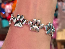 Load image into Gallery viewer, Silver Paw Bracelet
