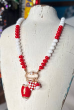 Load image into Gallery viewer, Football Bubble Charm Necklace
