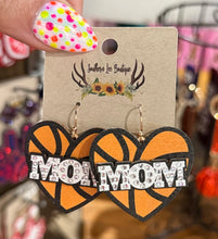 Load image into Gallery viewer, Mom Heart Sports Earrings
