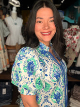 Load image into Gallery viewer, Paisley Blue Blouse
