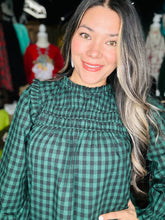 Load image into Gallery viewer, Elf Green Plaid Top
