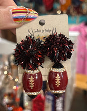 Load image into Gallery viewer, Pom Pom Football Earrings
