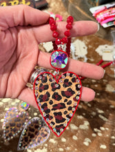 Load image into Gallery viewer, Leopard Heart Necklace
