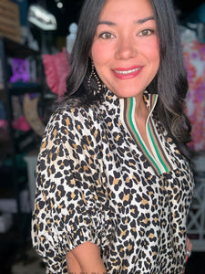 Leopard Lotus Top