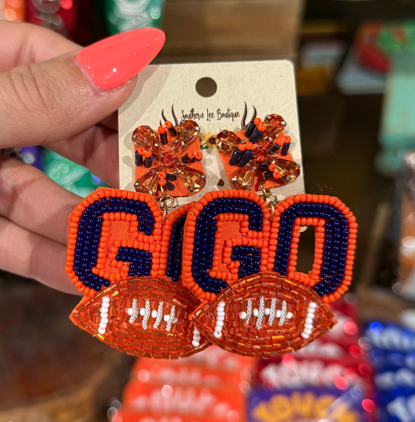 Go 🏈 Earrings ON