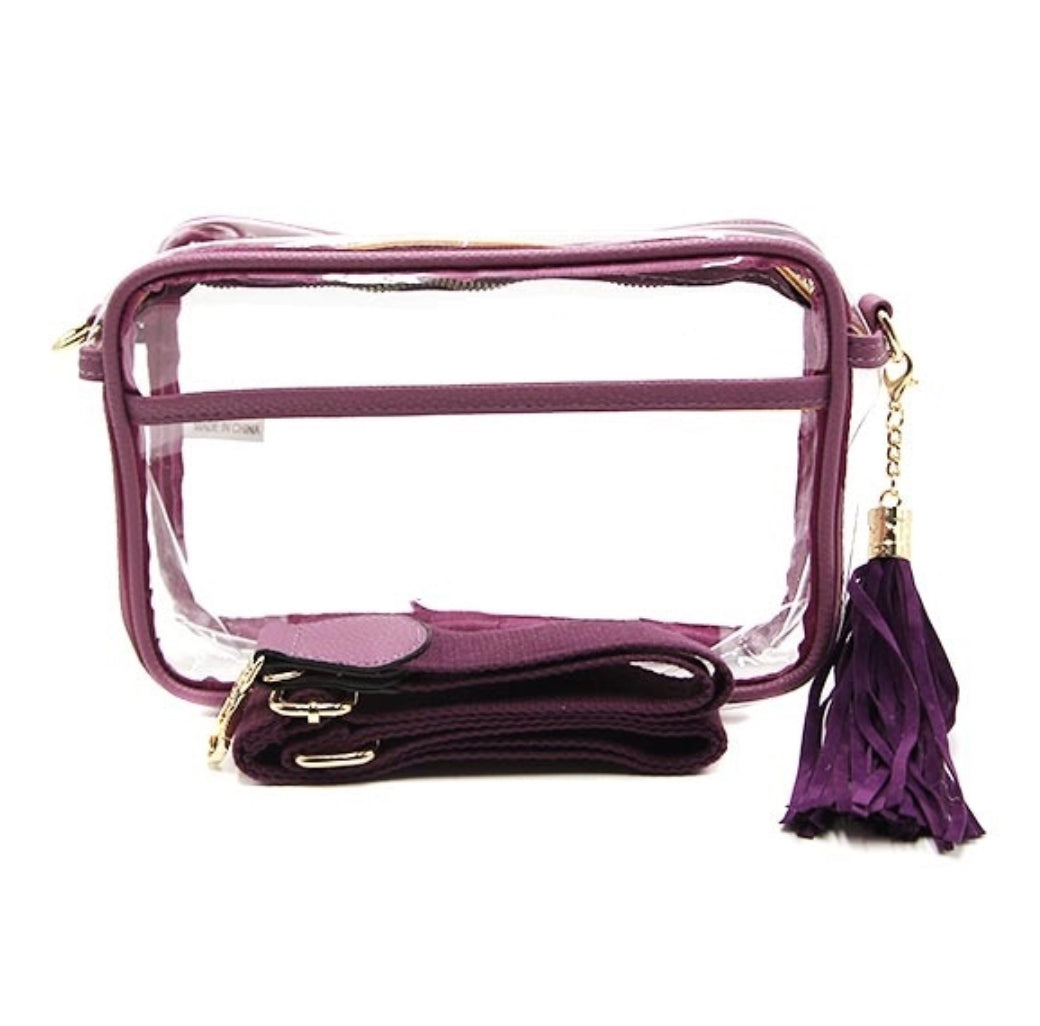 Clear Crossbody - Purple