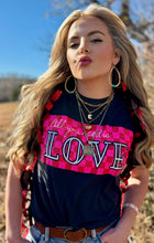 Load image into Gallery viewer, All You Need Is Love Checked Tee - Texas True
