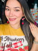 Load image into Gallery viewer, Plaid Strawberry Earrings
