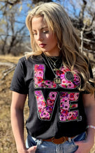 Load image into Gallery viewer, Callie's Stacked Floral Love Tee - Texas True
