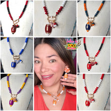 Load image into Gallery viewer, Football Bubble Charm Necklace
