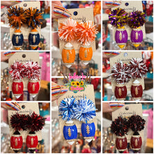 Load image into Gallery viewer, Pom Pom Football Earrings
