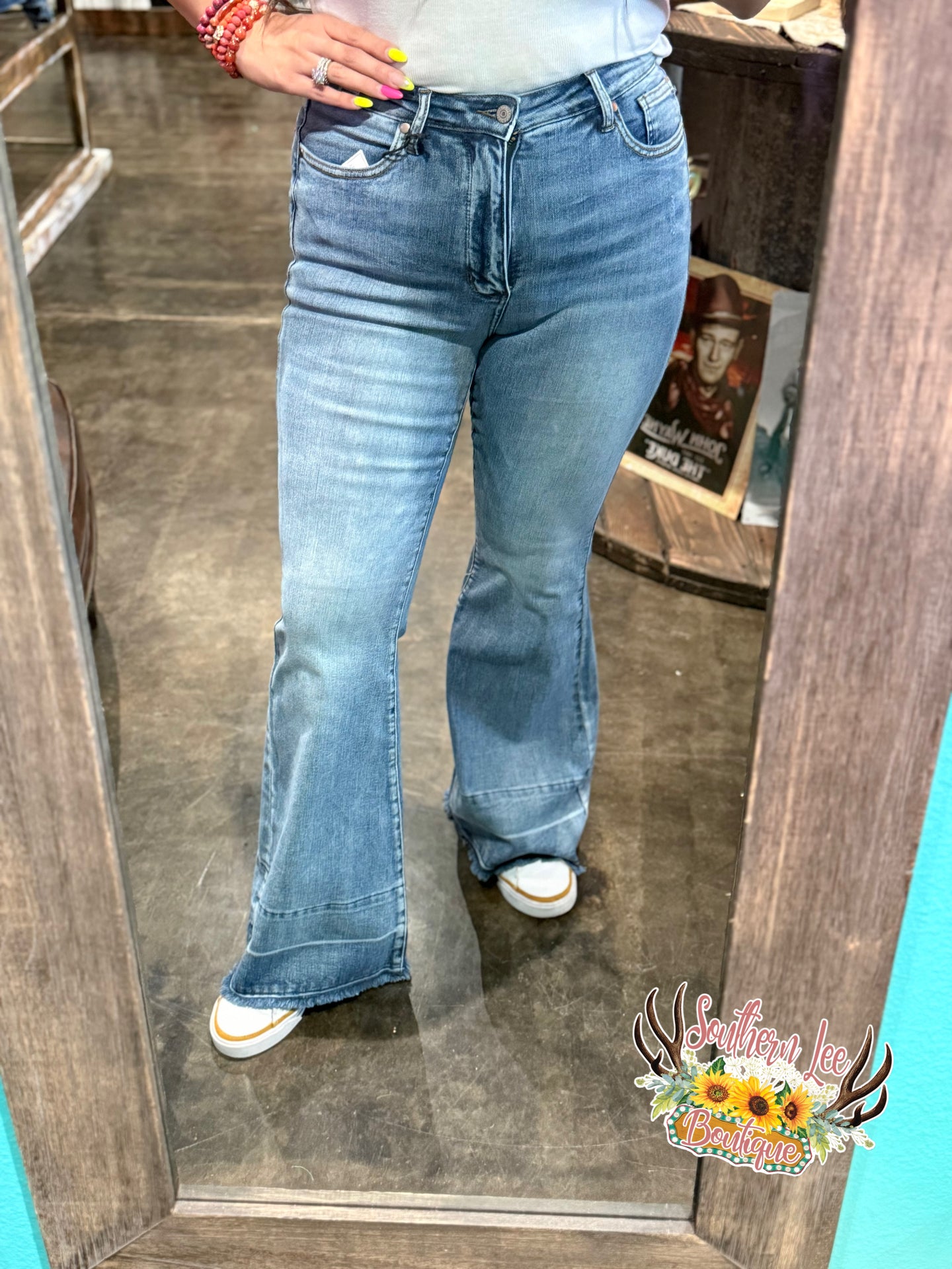 Sarah High waisted tummy control with release hem flare