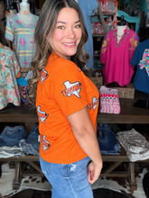 Load image into Gallery viewer, UTRGV Sequins Top Orange
