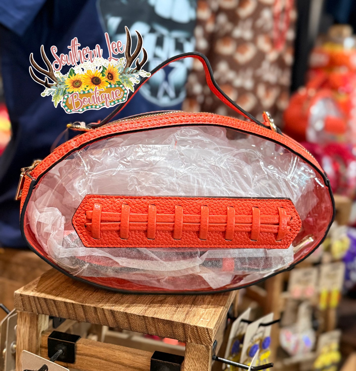 Orange Football Crossbody