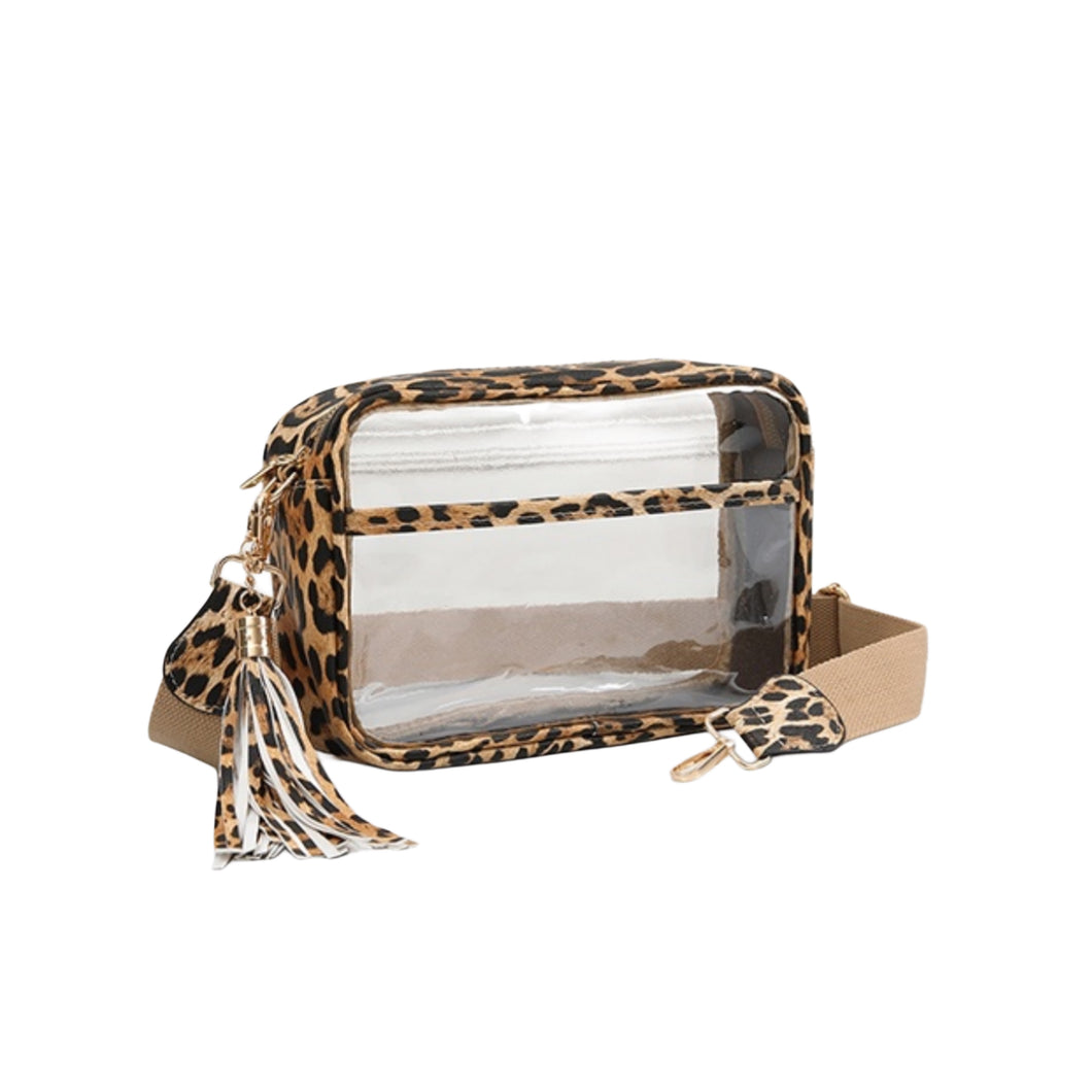 Clear Crossbody - Leopard