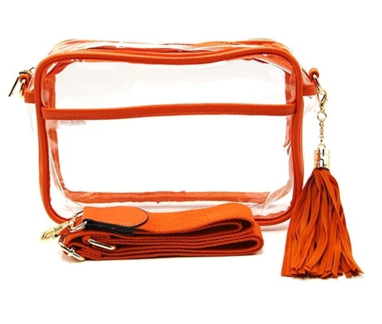 Clear Crossbody - Orange