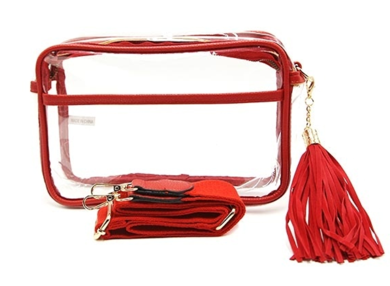 Clear Crossbody - Red