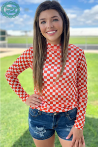 Pep Rally Mesh Top - Orange