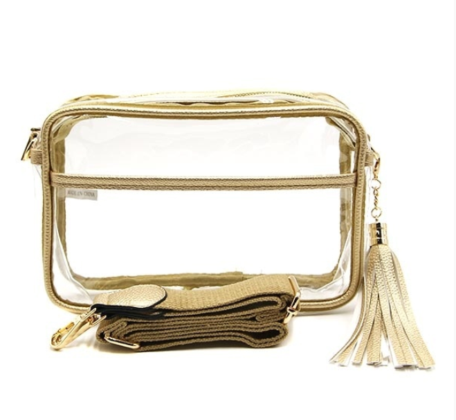 Clear Crossbody - Gold