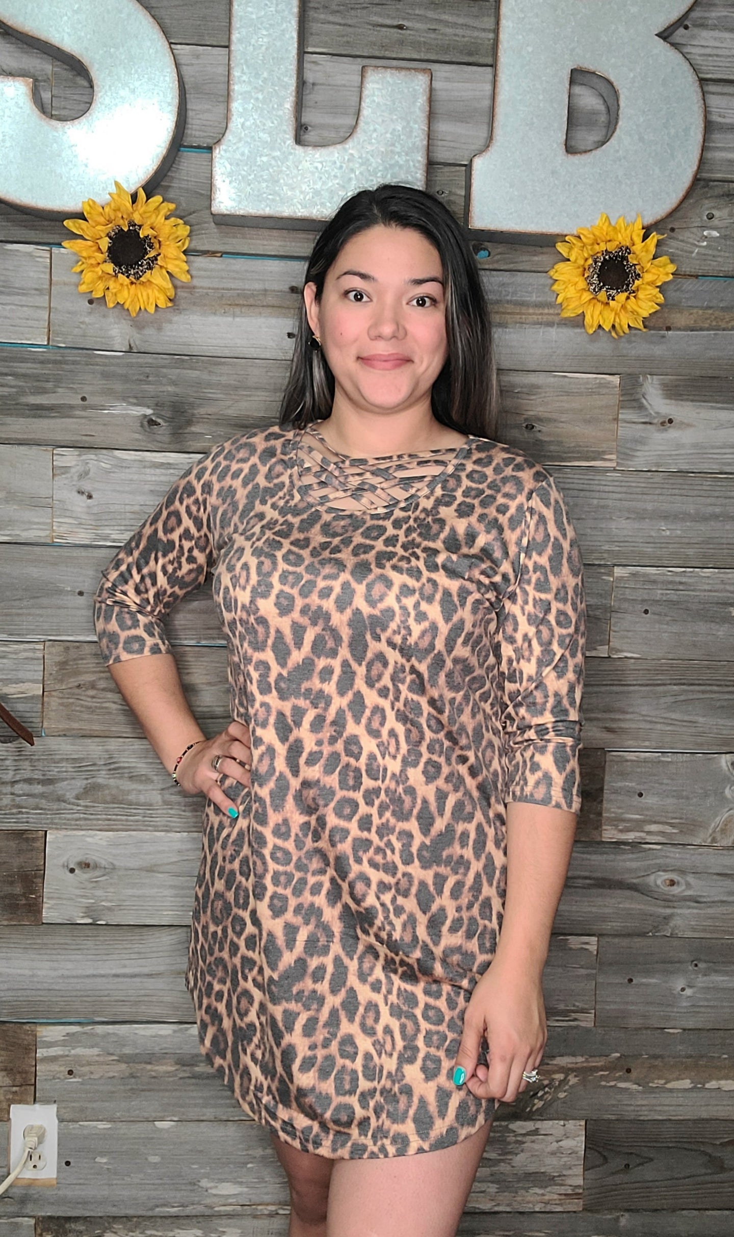 LEOPARD DRESS (2X Only)