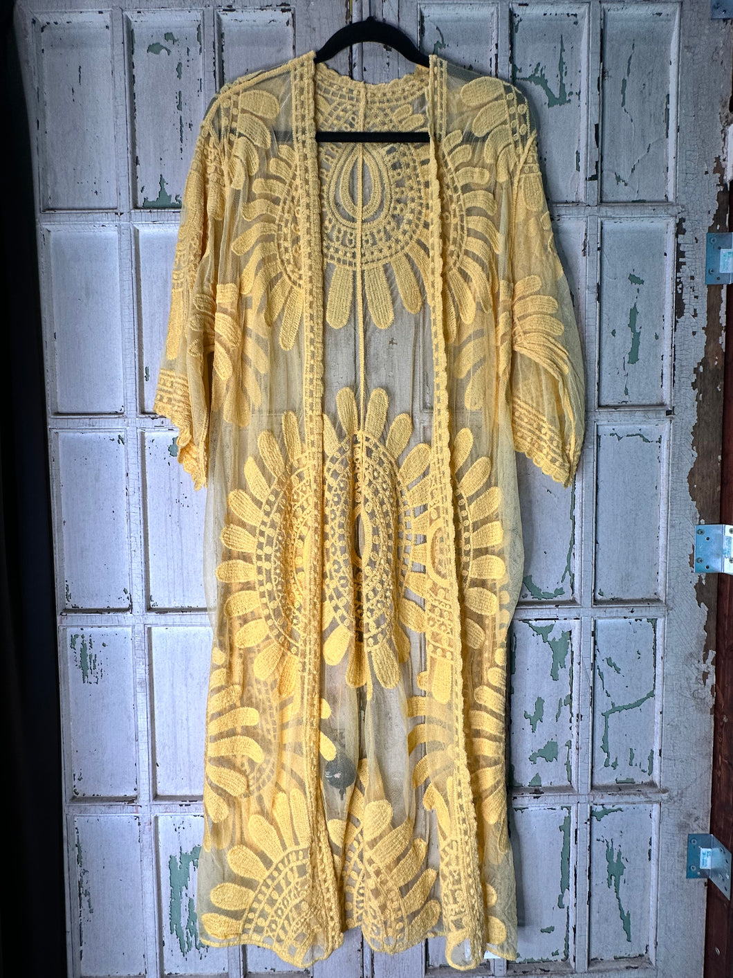 YELLOW LACE DUSTER